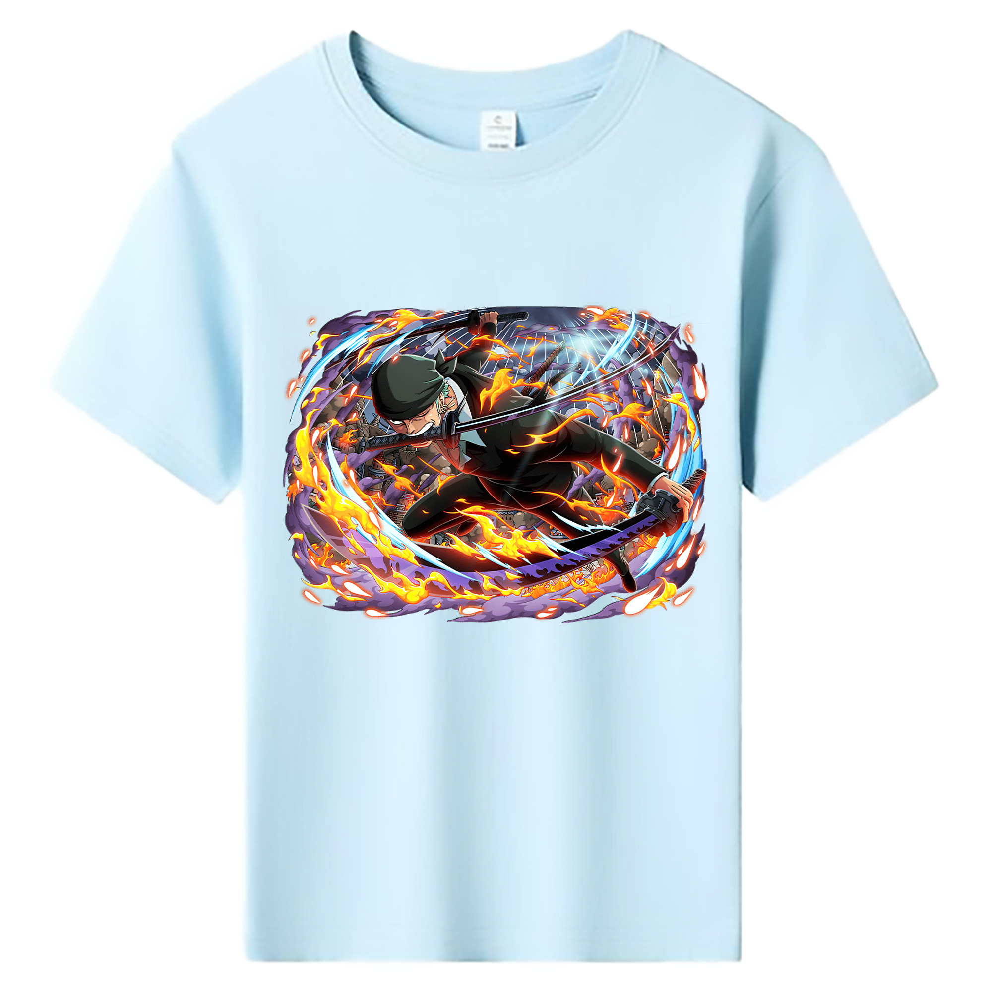 ワンピース ロロノア・ゾロ ONE PIECE Roronoa Zoro 綿100％キッズTシャツ（フロントプリント）
